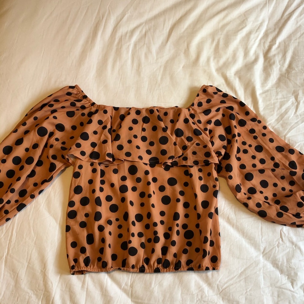 Cheetah Off the Shoulder Top